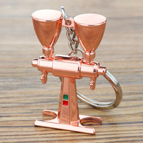 Espresso Coffee Accessories Keychain Moka Pot/Syphon/Kettle/Grinder/Tamper/Milk Jug/Portafilter Coffee Keyring