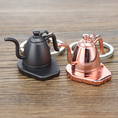 Espresso Coffee Accessories Keychain Moka Pot/Syphon/Kettle/Grinder/Tamper/Milk Jug/Portafilter Coffee Keyring