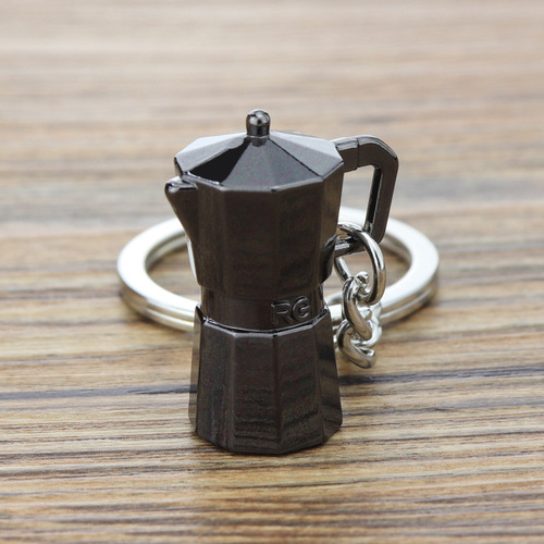 Espresso Coffee Accessories Keychain Moka Pot/Syphon/Kettle/Grinder/Tamper/Milk Jug/Portafilter Coffee Keyring