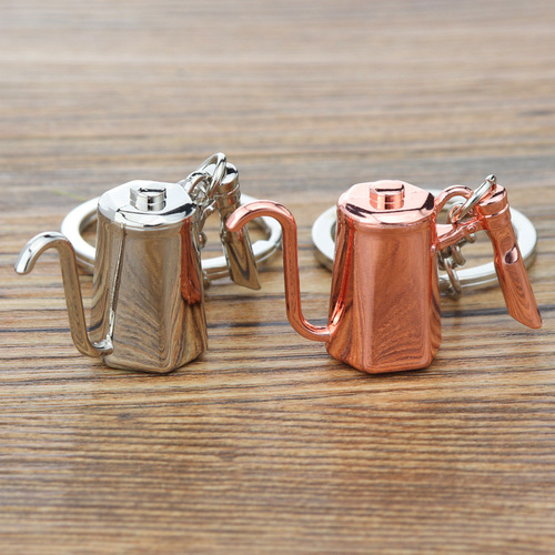 Espresso Coffee Accessories Keychain Moka Pot/Syphon/Kettle/Grinder/Tamper/Milk Jug/Portafilter Coffee Keyring