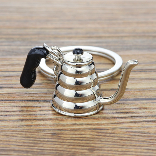 Espresso Coffee Accessories Keychain Moka Pot/Syphon/Kettle/Grinder/Tamper/Milk Jug/Portafilter Coffee Keyring