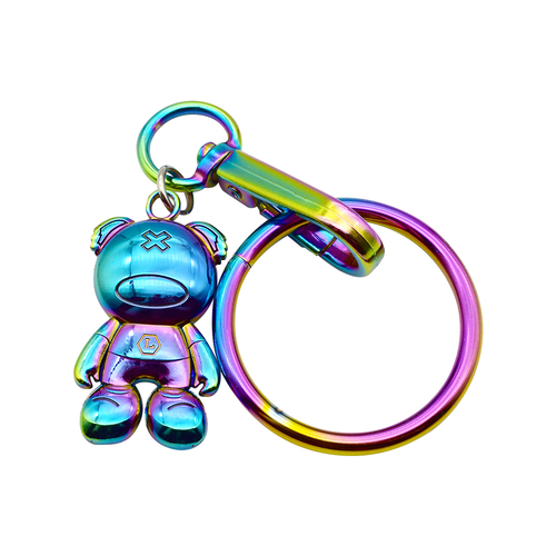  Enamel Key chain Rose Gold Plated Motivational Metal Keychain Hard Enamel Keyring With back Card