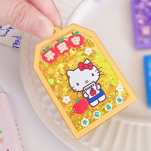 Sanrio  Kawaii Liquid Holder Acrylic Keyring Cinnamonroll My Melody Products China llaveros Plastic sanrio keyc