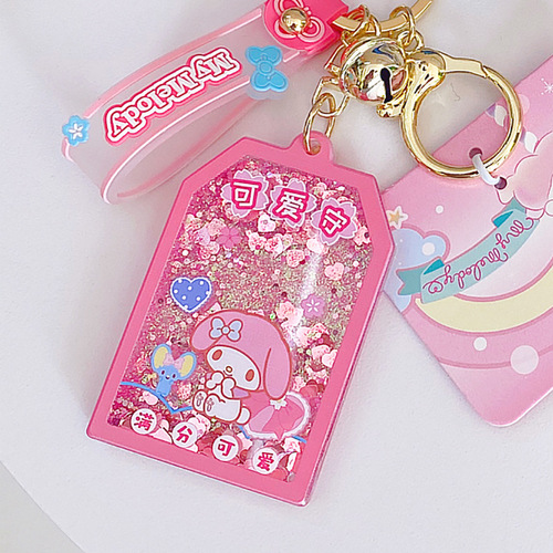 Sanrio  Kawaii Liquid Holder Acrylic Keyring Cinnamonroll My Melody Products China llaveros Plastic sanrio keyc