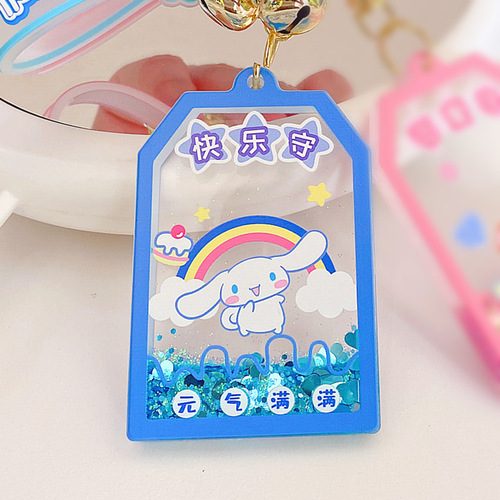 Sanrio  Kawaii Liquid Holder Acrylic Keyring Cinnamonroll My Melody Products China llaveros Plastic sanrio keyc