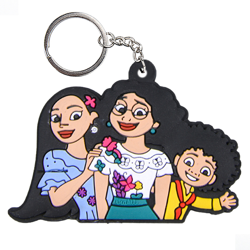 Promotional Cheap  Felt Key Holders Doule Side Embroidery  Printed Wool Felt Keychains Keyrings