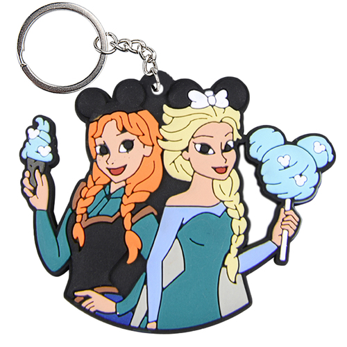 Promotional Cheap  Felt Key Holders Doule Side Embroidery  Printed Wool Felt Keychains Keyrings