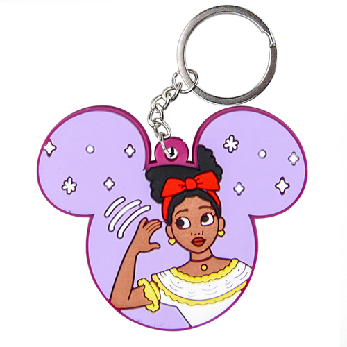 Promotional Cheap  Felt Key Holders Doule Side Embroidery  Printed Wool Felt Keychains Keyrings