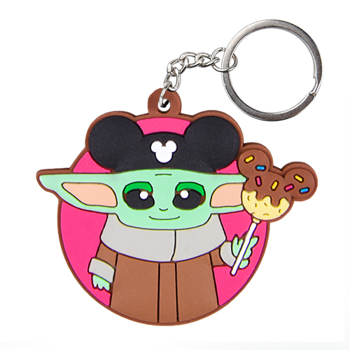 Promotional Cheap  Felt Key Holders Doule Side Embroidery  Printed Wool Felt Keychains Keyrings