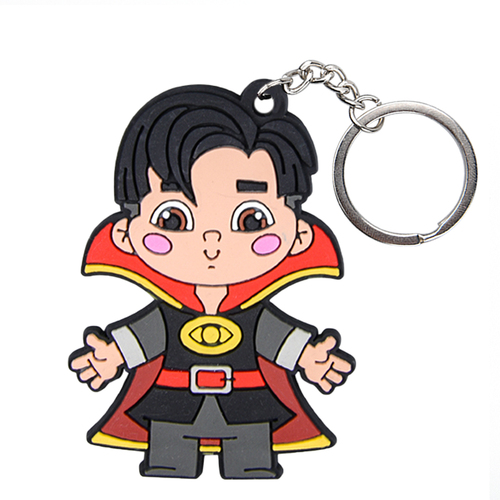 Promotional Cheap  Felt Key Holders Doule Side Embroidery  Printed Wool Felt Keychains Keyrings