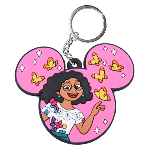 Promotional Cheap  Felt Key Holders Doule Side Embroidery  Printed Wool Felt Keychains Keyrings