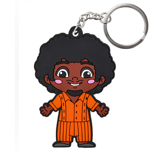 Promotional Cheap  Felt Key Holders Doule Side Embroidery  Printed Wool Felt Keychains Keyrings
