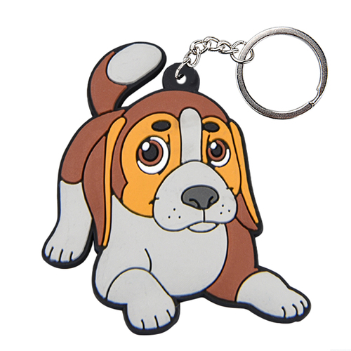 Promotional Cheap  Felt Key Holders Doule Side Embroidery  Printed Wool Felt Keychains Keyrings