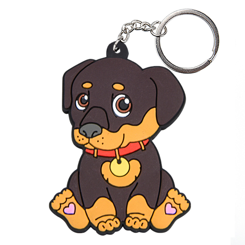 Promotional Cheap  Felt Key Holders Doule Side Embroidery  Printed Wool Felt Keychains Keyrings