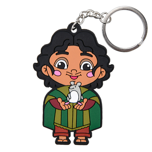 Promotional Cheap  Felt Key Holders Doule Side Embroidery  Printed Wool Felt Keychains Keyrings