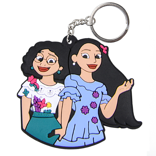 Promotional Cheap  Felt Key Holders Doule Side Embroidery  Printed Wool Felt Keychains Keyrings