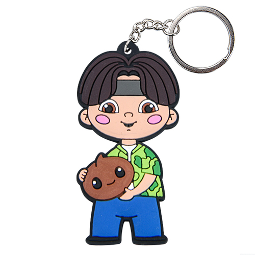 Promotional Cheap  Felt Key Holders Doule Side Embroidery  Printed Wool Felt Keychains Keyrings