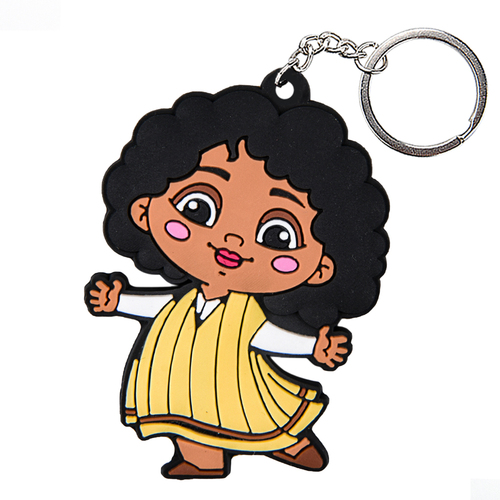 Promotional Cheap  Felt Key Holders Doule Side Embroidery  Printed Wool Felt Keychains Keyrings