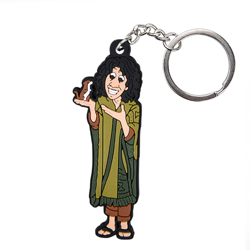 Promotional Cheap  Felt Key Holders Doule Side Embroidery  Printed Wool Felt Keychains Keyrings