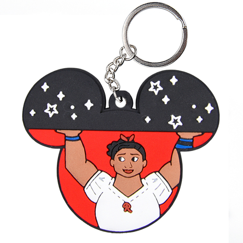 Promotional Cheap  Felt Key Holders Doule Side Embroidery  Printed Wool Felt Keychains Keyrings