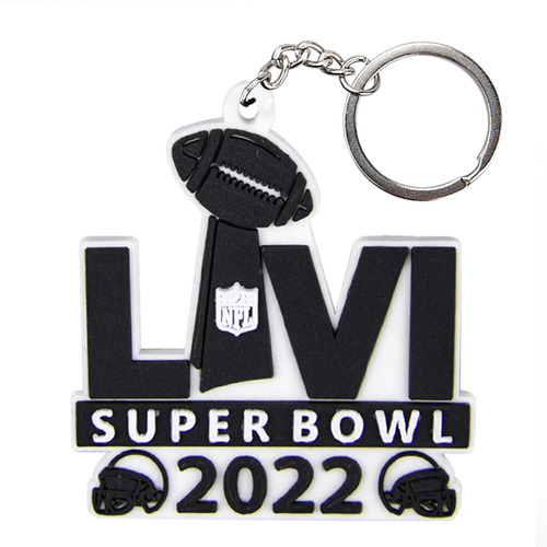 Promotional Cheap  Felt Key Holders Doule Side Embroidery  Printed Wool Felt Keychains Keyrings