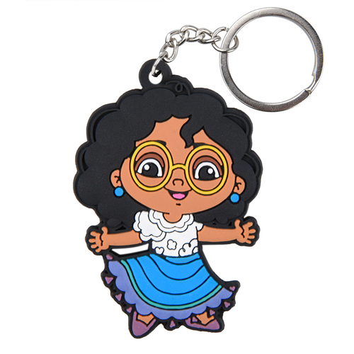 Promotional Cheap  Felt Key Holders Doule Side Embroidery  Printed Wool Felt Keychains Keyrings