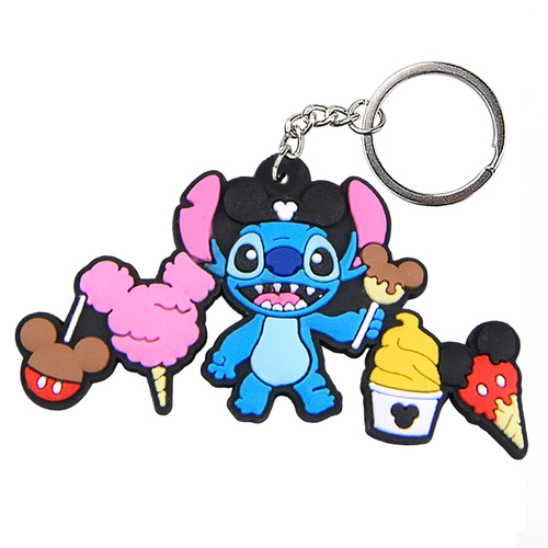 Promotional Cheap  Felt Key Holders Doule Side Embroidery  Printed Wool Felt Keychains Keyrings