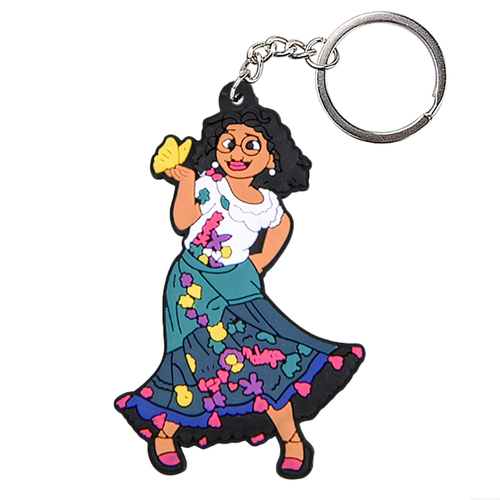 Promotional Cheap  Felt Key Holders Doule Side Embroidery  Printed Wool Felt Keychains Keyrings