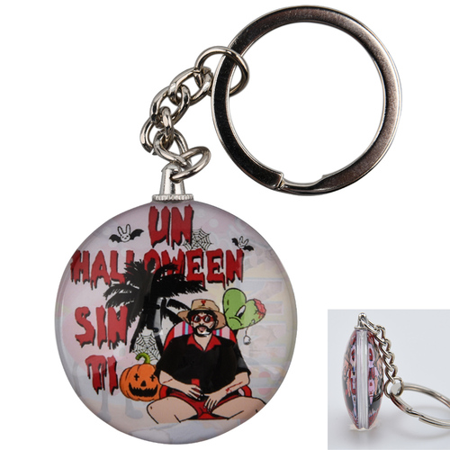  bad bunny glass keychain Karol G double side glass keyring for key holders