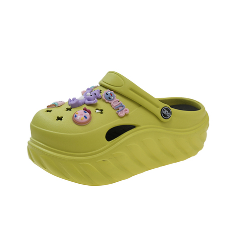 2023 New Arrivals High-heeled Clogs Shoes Cartoon EVA Anti-slip Sandals Thick-soled Clogs Garden Shoes Beach Slippers fo