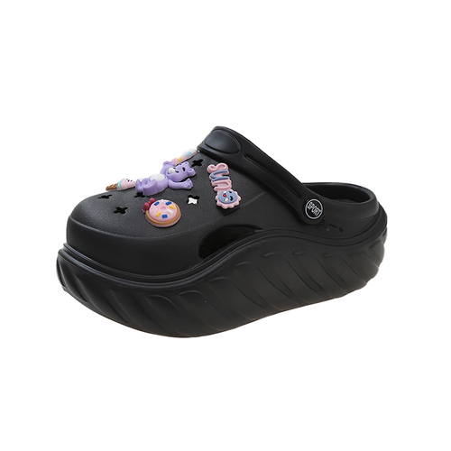 2023 New Arrivals High-heeled Clogs Shoes Cartoon EVA Anti-slip Sandals Thick-soled Clogs Garden Shoes Beach Slippers fo
