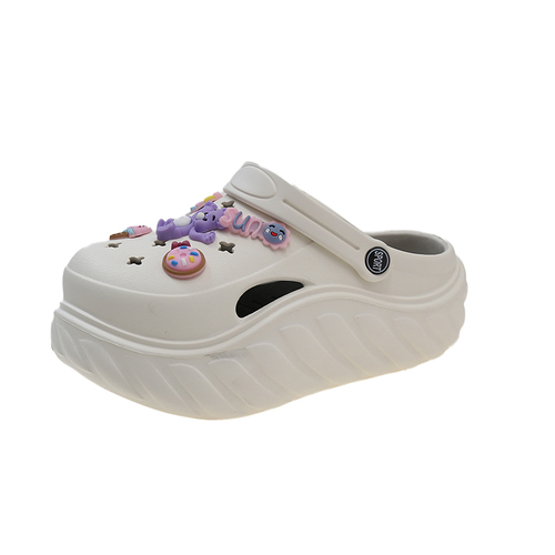 2023 New Arrivals High-heeled Clogs Shoes Cartoon EVA Anti-slip Sandals Thick-soled Clogs Garden Shoes Beach Slippers fo