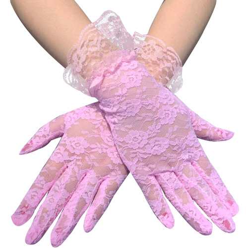 Fashion Summer Wedding Gloves Short Sexy White Hand Gloves Driving Electric Bike Riding Sunshade Sunscreen Bridal Lace G