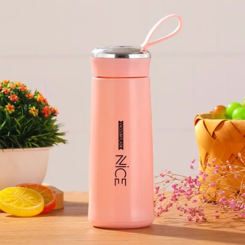 Macaron glass water bottle 400ml Glass Water Bottle with silicone protection sleeve cover