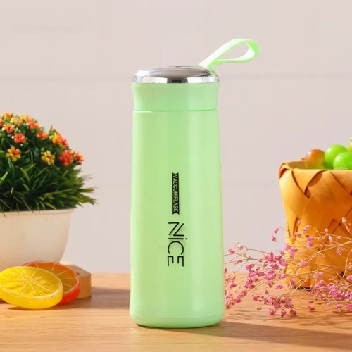 Macaron glass water bottle 400ml Glass Water Bottle with silicone protection sleeve cover