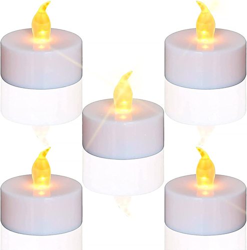 20pack Tea Lights Flameless Led Candle Flickering Warm Yellow Battery Operated Powered Tea Light for Party Wedding B