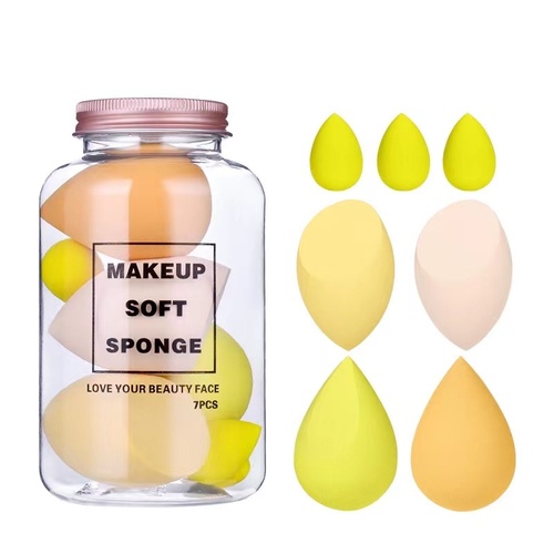 7PCS Makeup Sponge Set Ultra Soft Makeup Powder Foundation Puff Sponge Eco-Friendly Cosmetic Makeup Sponge