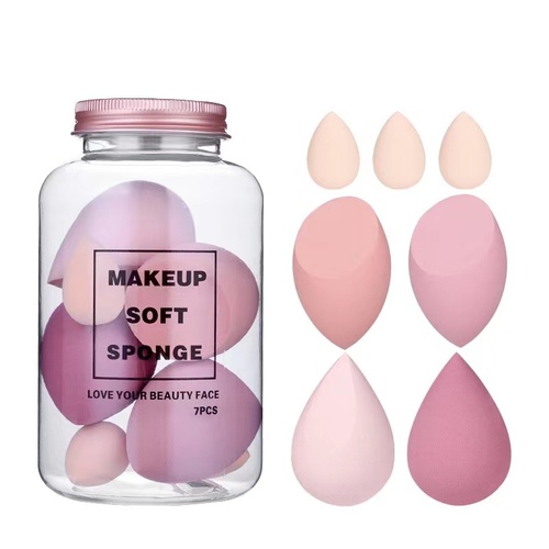 7PCS Makeup Sponge Set Ultra Soft Makeup Powder Foundation Puff Sponge Eco-Friendly Cosmetic Makeup Sponge