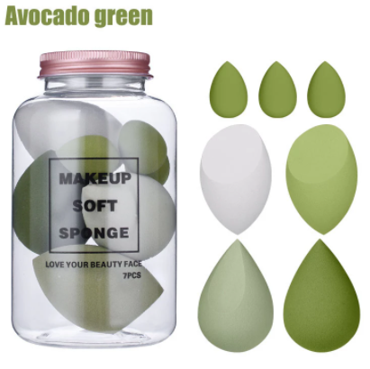 7Pcs/ Set Makeup Sponge Set Face Beauty Cosmetic Powder Puff For Foundation Cream Concealer Make Up Blender Tools