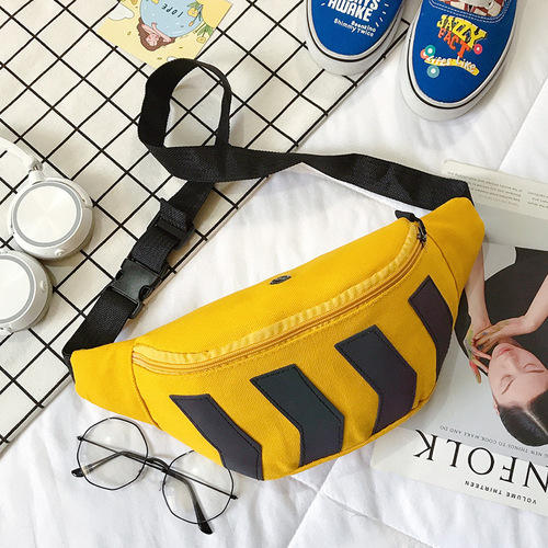 Men Fashion Reflective Fanny Pack Crossbody Purse Running Sports Canvas Waist Pack Men's Waist Bag