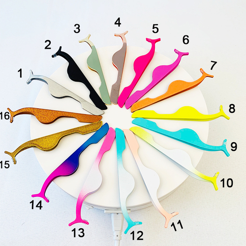   can be printed Stainless Steel Eyelash Tweezer&Clip for Eyelash Extension