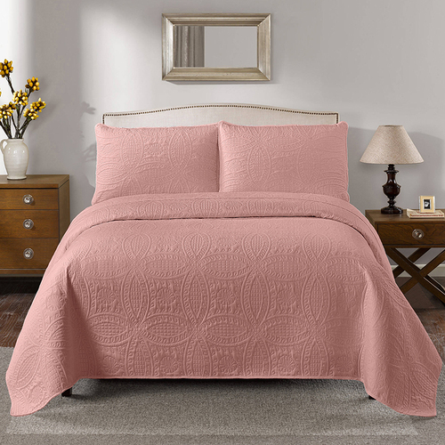  Bedding Simple Style Pure Color Bed Sheet Quilted Microfiber Bedroom Bedding Coverlet Three Piece Quilted Quil