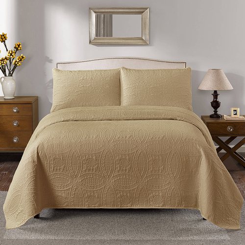  Bedding Simple Style Pure Color Bed Sheet Quilted Microfiber Bedroom Bedding Coverlet Three Piece Quilted Quil