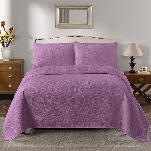  Bedding Simple Style Pure Color Bed Sheet Quilted Microfiber Bedroom Bedding Coverlet Three Piece Quilted Quil