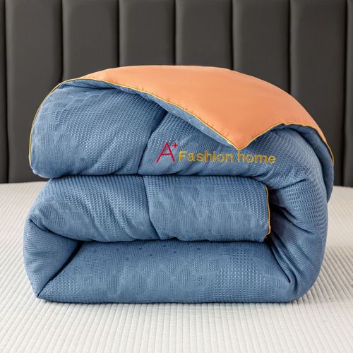 New Waffle Embroidered Quilt Soybean Protein Fiber Polyester Blend Quilt Warm Quilt in Winter