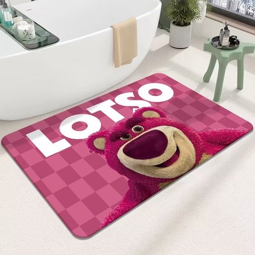 High Quality Anti-Slip Fast Drying Rubber Coloured Pink Soft Diatomite Bath Mat