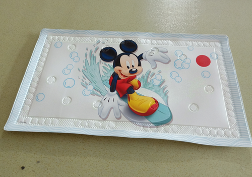 Heat sensor bath floor mat hot warning baby mildew resistant shower mat