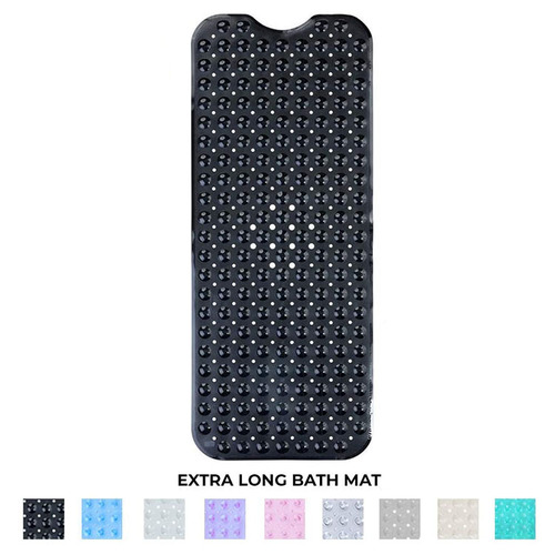 Extra Long 100x40CM PVC Mildew Resistant Non-slip Bath Shower Bathtub Mats with Suction Cup for Bathroom