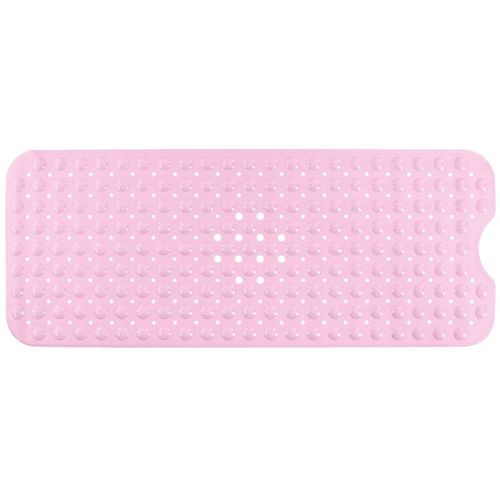 Extra Long 100x40CM PVC Mildew Resistant Non-slip Bath Shower Bathtub Mats with Suction Cup for Bathroom