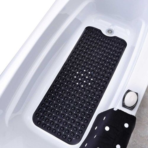 Extra Long 100x40CM PVC Mildew Resistant Non-slip Bath Shower Bathtub Mats with Suction Cup for Bathroom